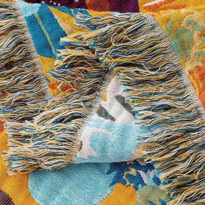 Trapunta in garza di cotone naturale con patchwork floreale - image 5