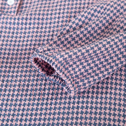Camicia da notte in garza di cotone naturale pied de poule - image 6