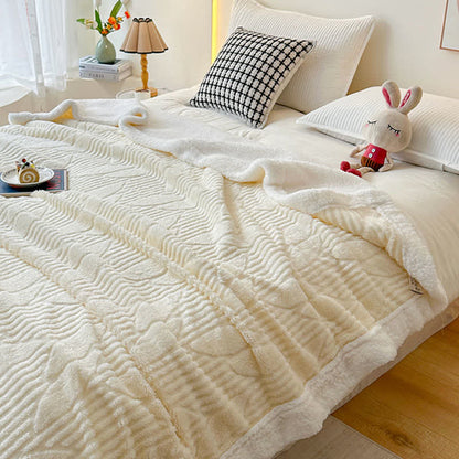 Coperta Sherpa con trama a foglia - image 4