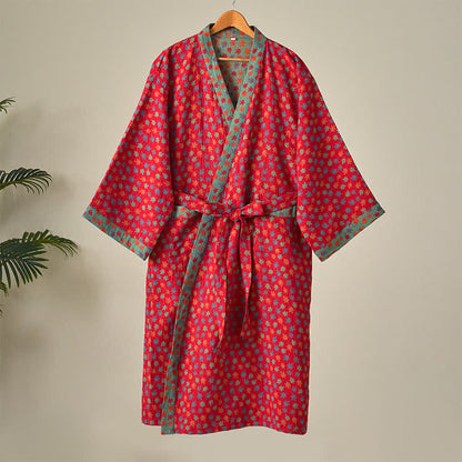 Kimono in cotone biologico con foglia d'acero - image 3