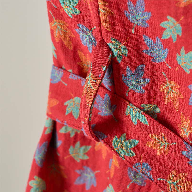 Kimono in cotone biologico con foglia d'acero - image 10
