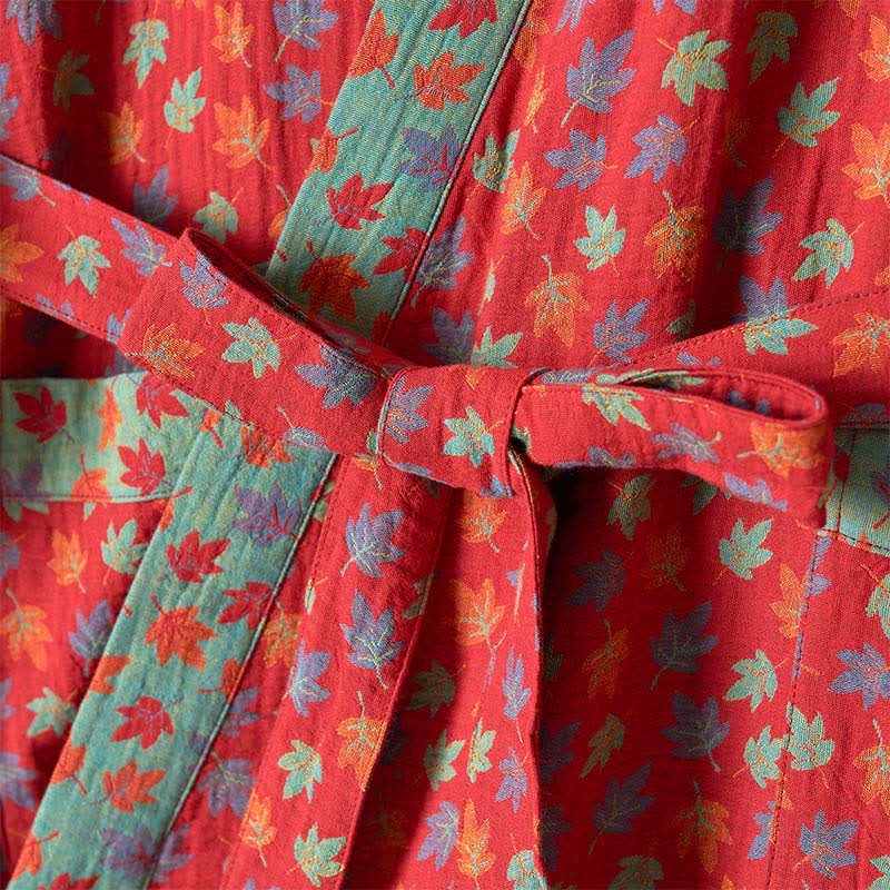 Kimono in cotone biologico con foglia d'acero - image 7