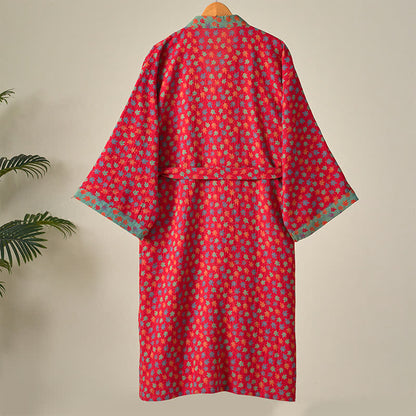 Kimono in cotone biologico con foglia d'acero - image 4