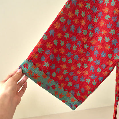 Kimono in cotone biologico con foglia d'acero - image 11