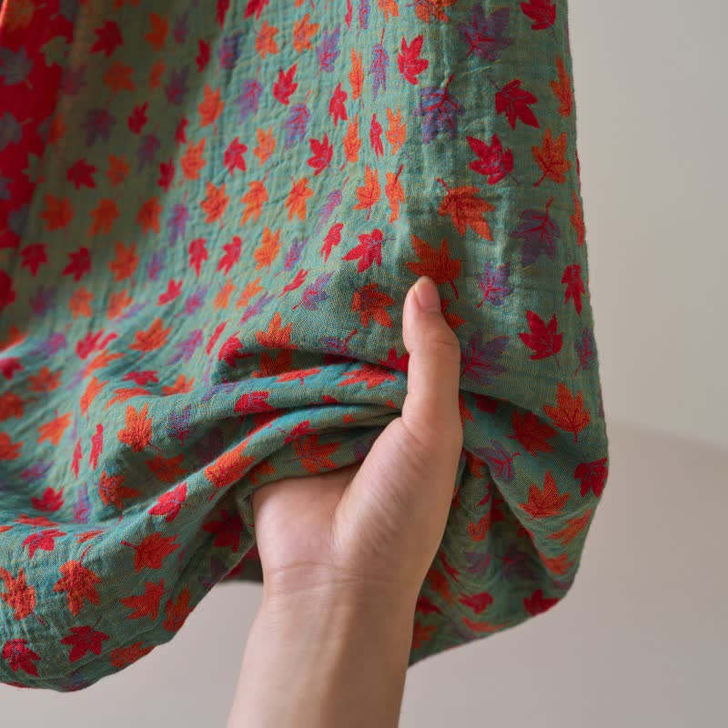 Kimono in cotone biologico con foglia d'acero - image 24