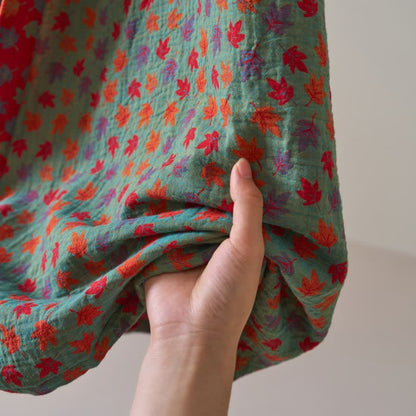 Kimono in cotone biologico con foglia d'acero - image 24