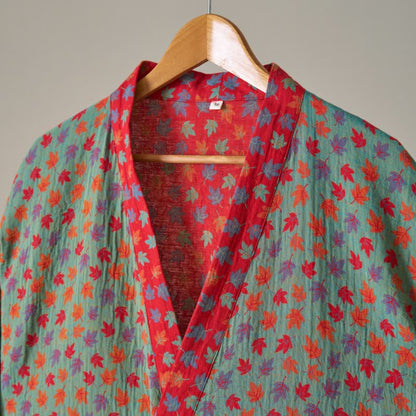 Kimono in cotone biologico con foglia d'acero - image 18