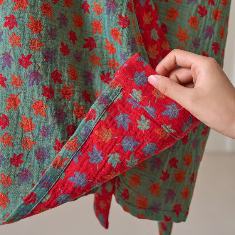 Kimono in cotone biologico con foglia d'acero - image 23
