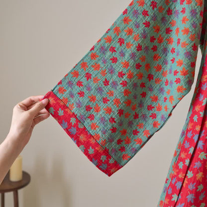 Kimono in cotone biologico con foglia d'acero - image 22