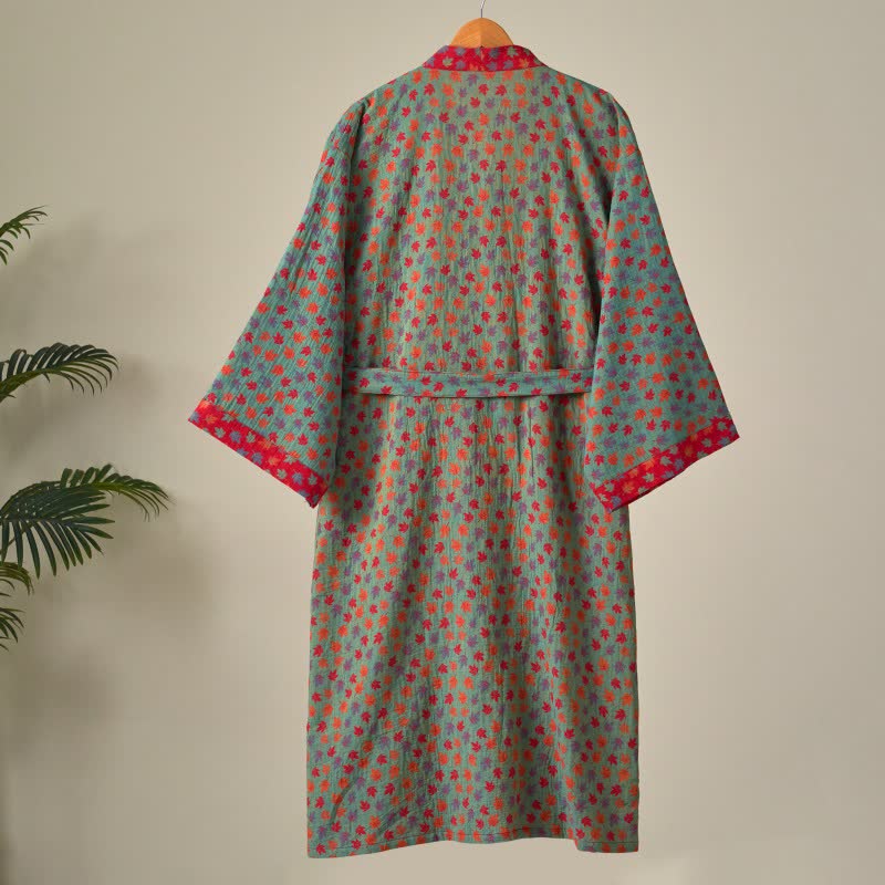 Kimono in cotone biologico con foglia d'acero - image 16
