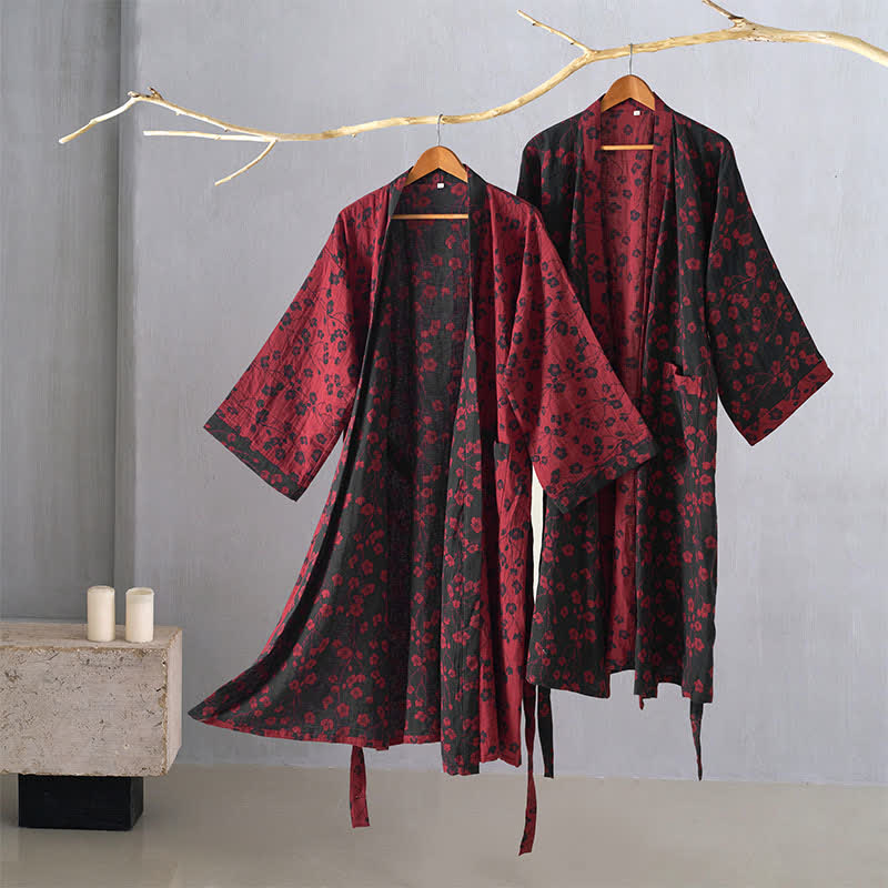 Kimono in cotone biologico Plum Blossom - image 1