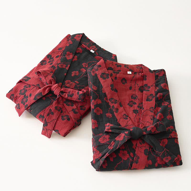 Kimono in cotone biologico Plum Blossom - image 2