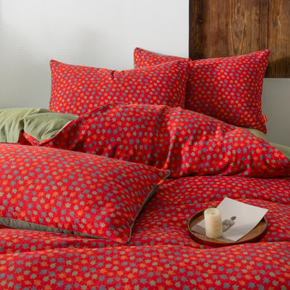 Set di biancheria da letto in garza di cotone con foglia d'acero (4 pezzi) - image 4