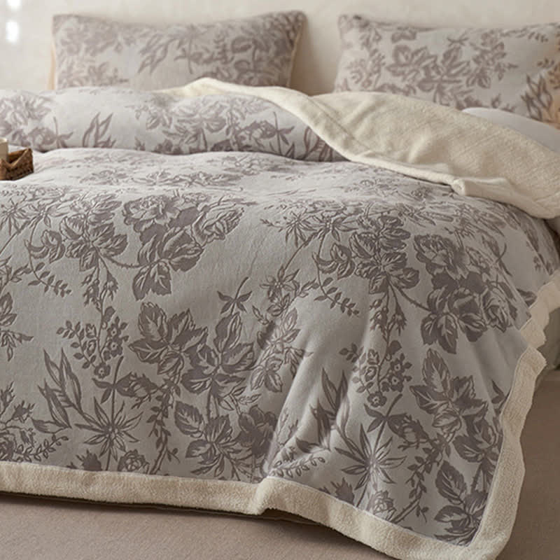 Coperta calda in jacquard floreale botanico - image 7