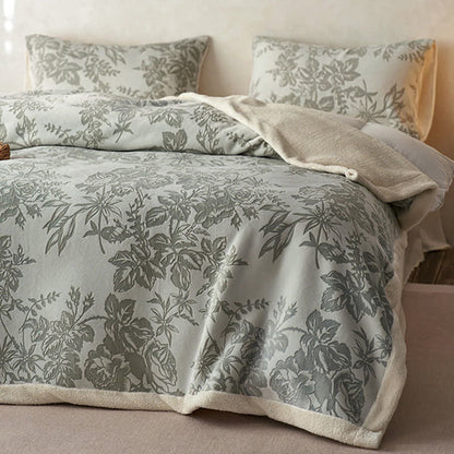 Coperta calda in jacquard floreale botanico - image 10