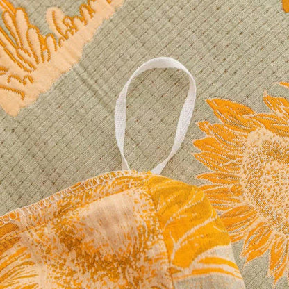 Set di biancheria da letto reversibile in garza di cotone girasole (4 pezzi) - image 10
