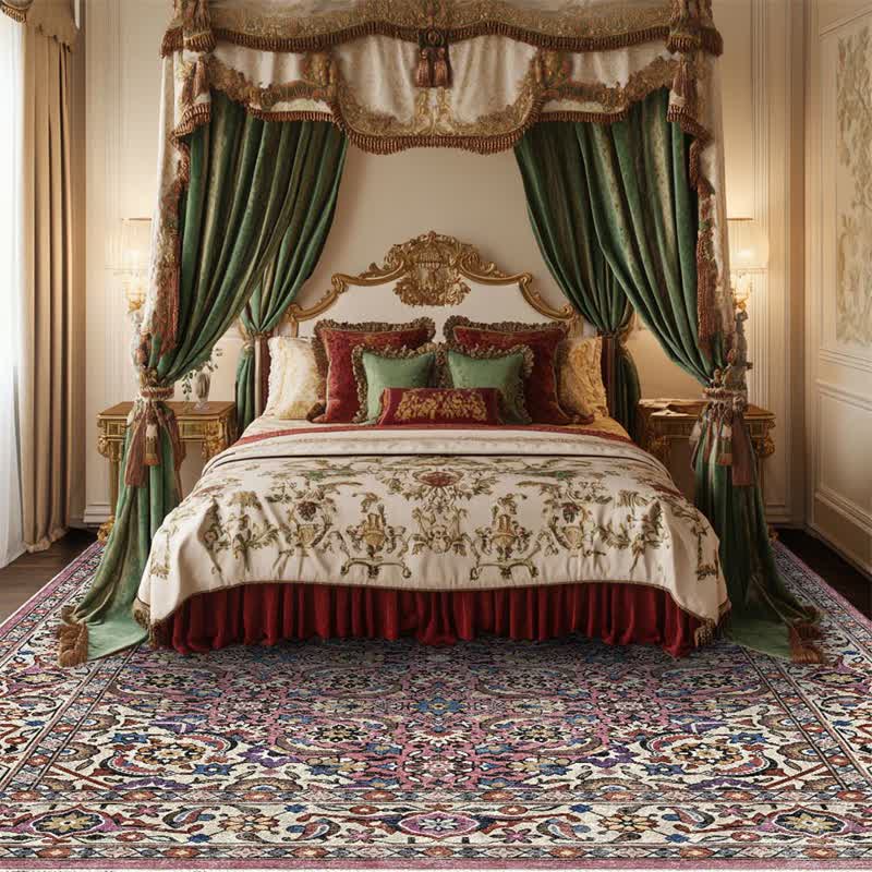 Tappeto antiscivolo in stile persiano retrò morbido - image 1