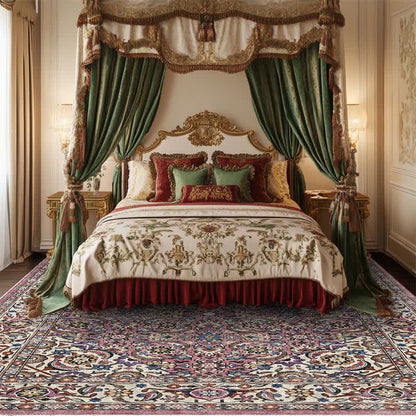 Tappeto antiscivolo in stile persiano retrò morbido - image 1