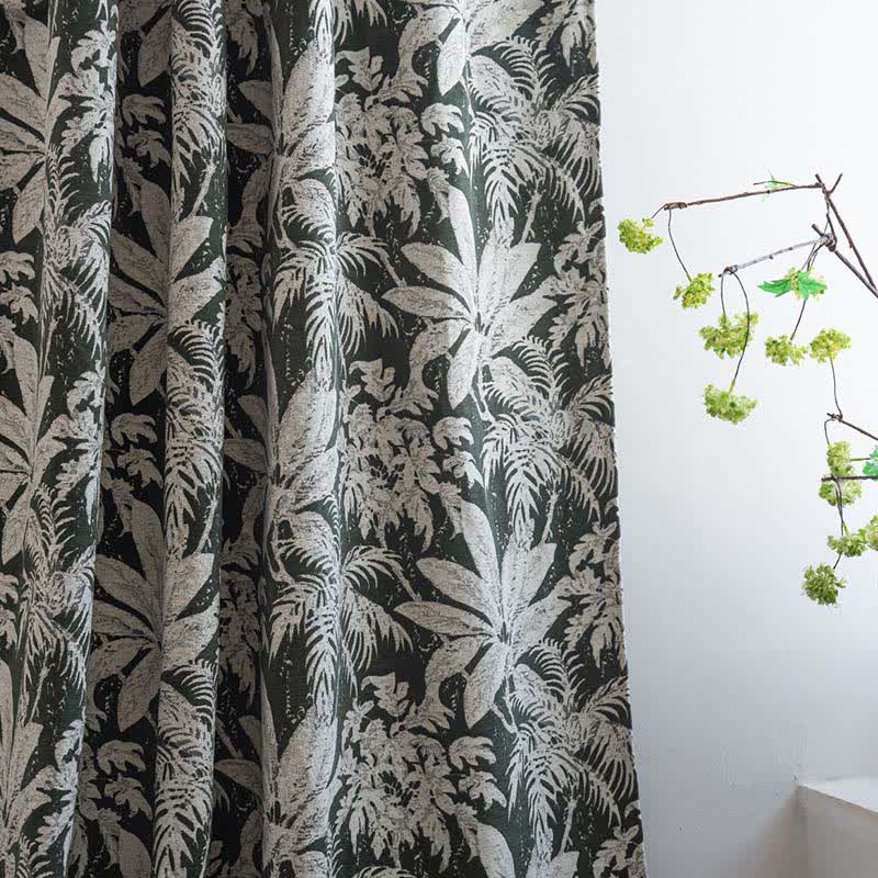 Tenda jacquard con foglie di isole tropicali - image 6
