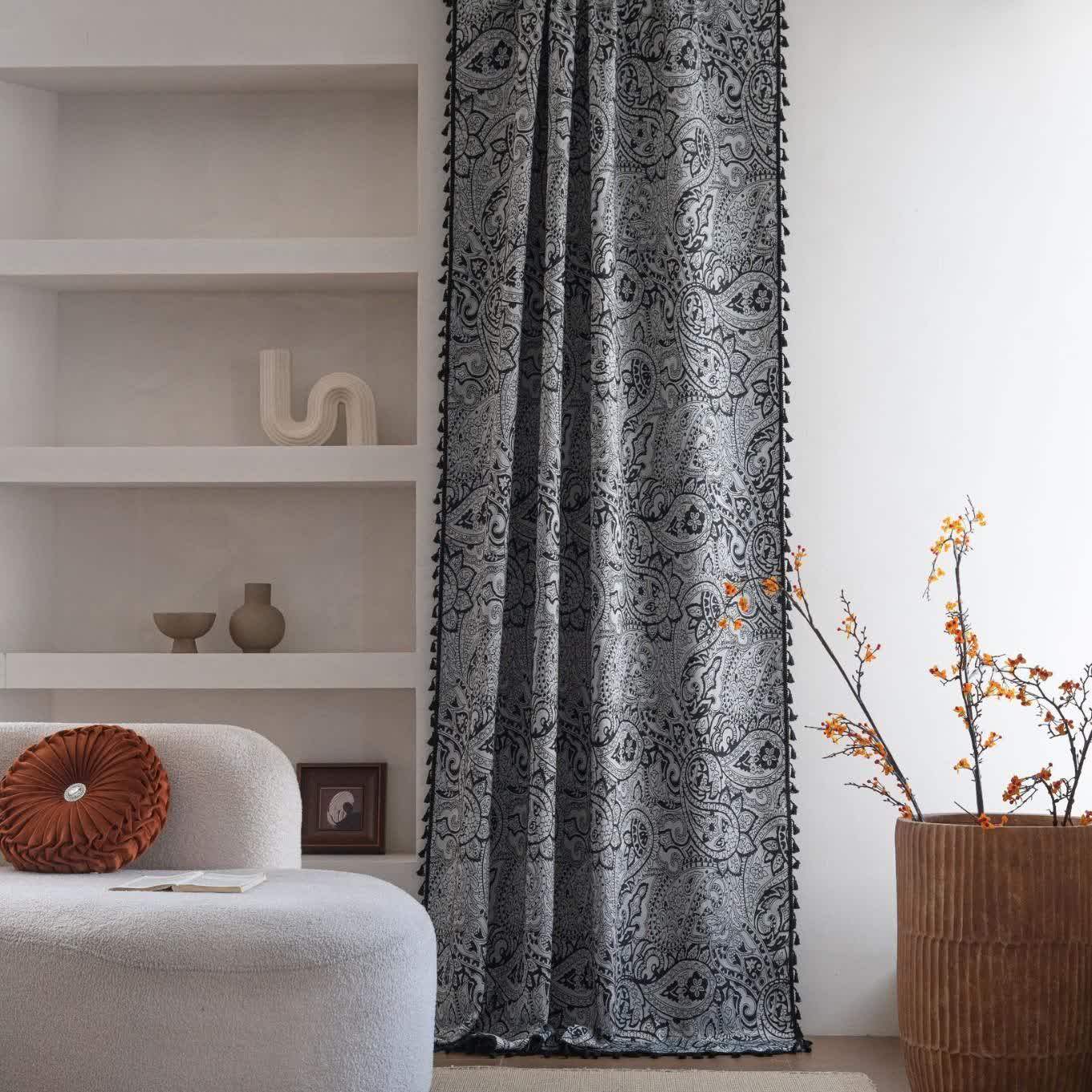 Tenda jacquard con motivo paisley in stile etnico - image 6
