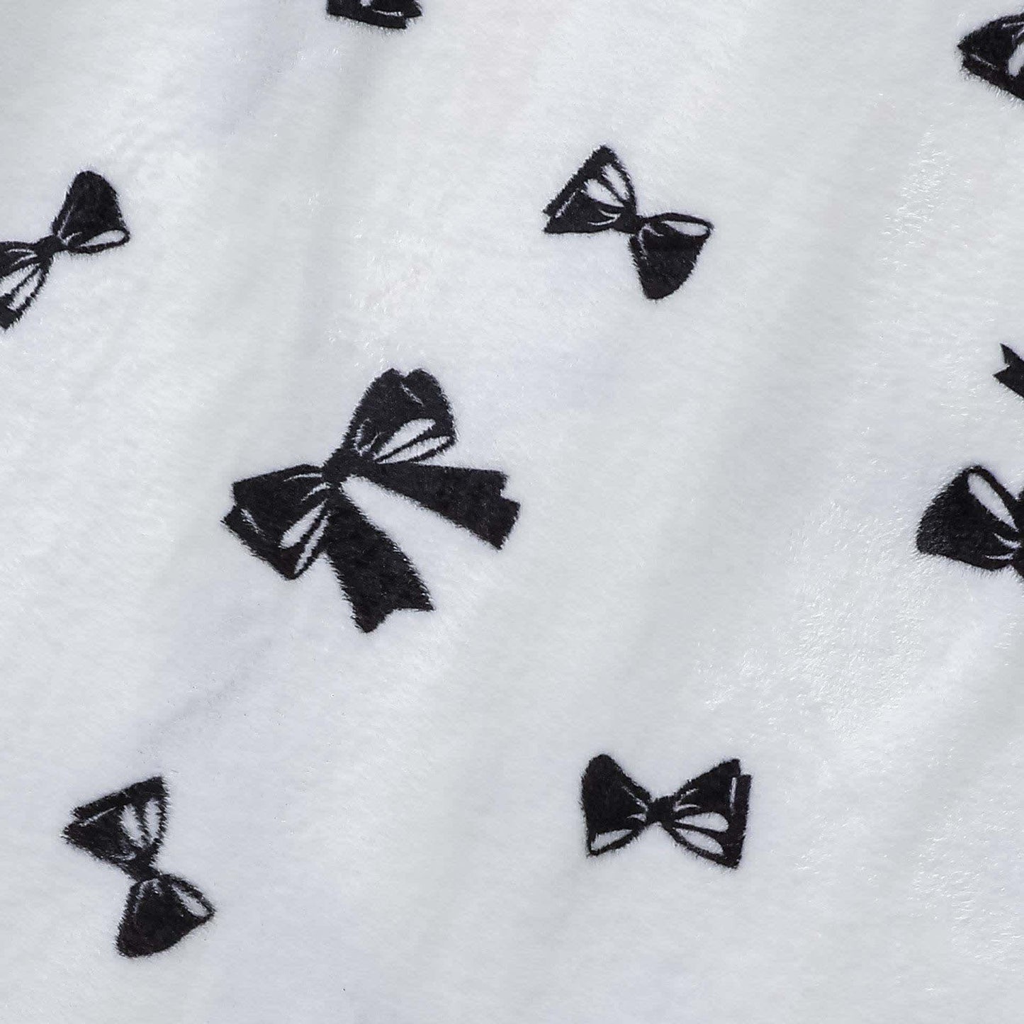 Accappatoio in peluche con stampa fiocco nero - image 7