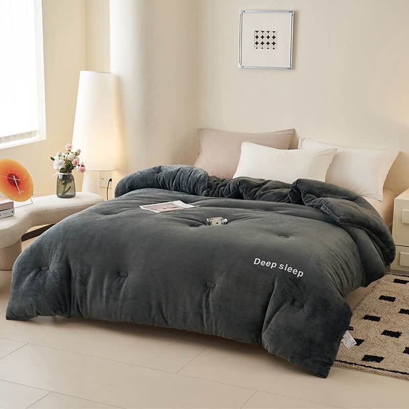 Coperta calda e soffice con stampa a lettere - image 1