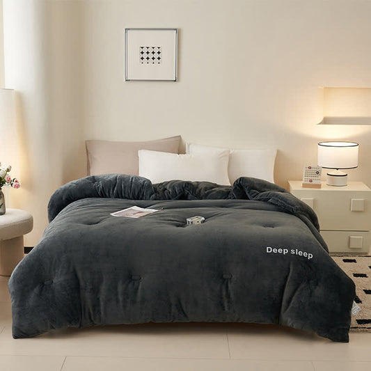 Coperta calda e soffice con stampa a lettere - image 0