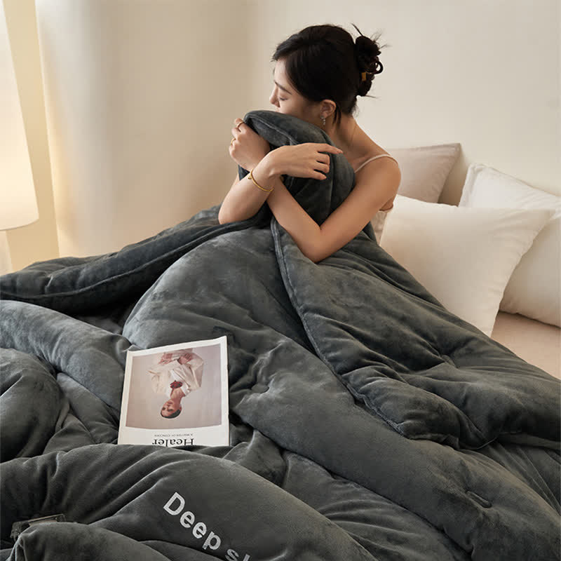 Coperta calda e soffice con stampa a lettere - image 3