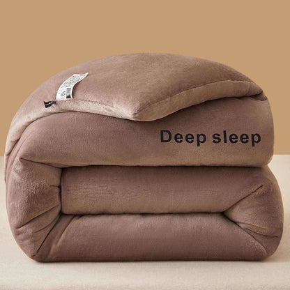Coperta calda e soffice con stampa a lettere - Cachi - Matrimoniale Grande - image 16