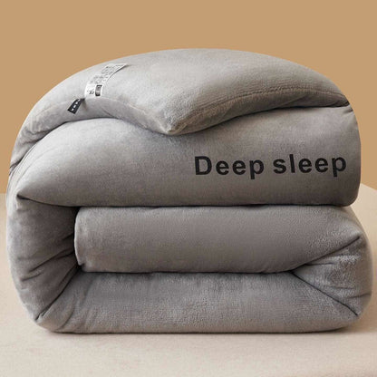 Coperta calda e soffice con stampa a lettere - Grigio chiaro - Matrimoniale Grande - image 20