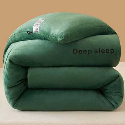 Coperta calda e soffice con stampa a lettere - Verde scuro - Matrimoniale Grande - image 18