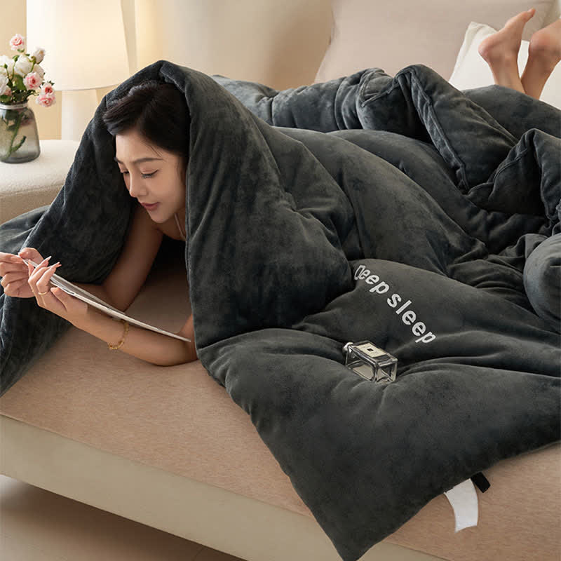 Coperta calda e soffice con stampa a lettere - image 5