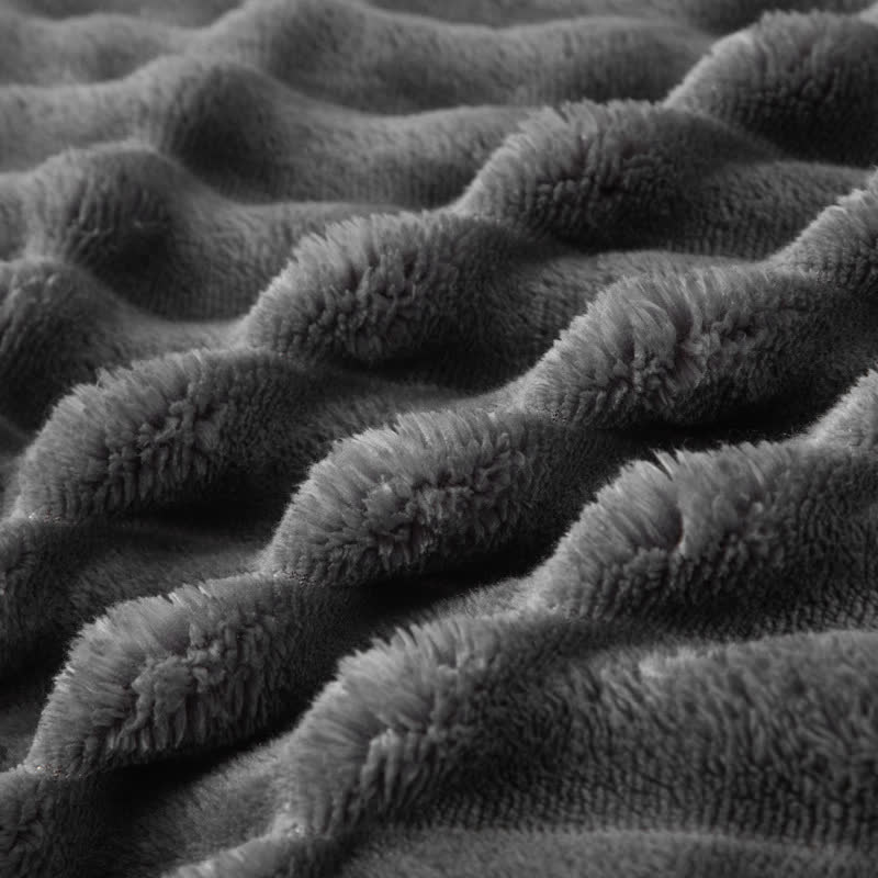Coperta in peluche a coste tinta unita - image 37