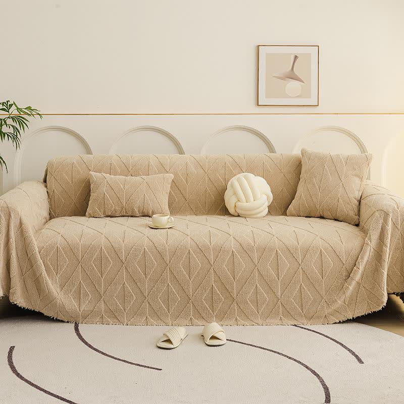 Coperta da divano con trama a diamante semplice - image 6