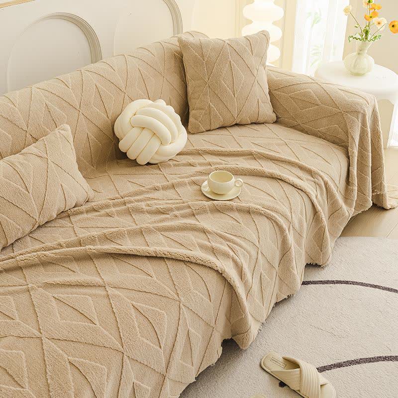 Coperta da divano con trama a diamante semplice - image 8