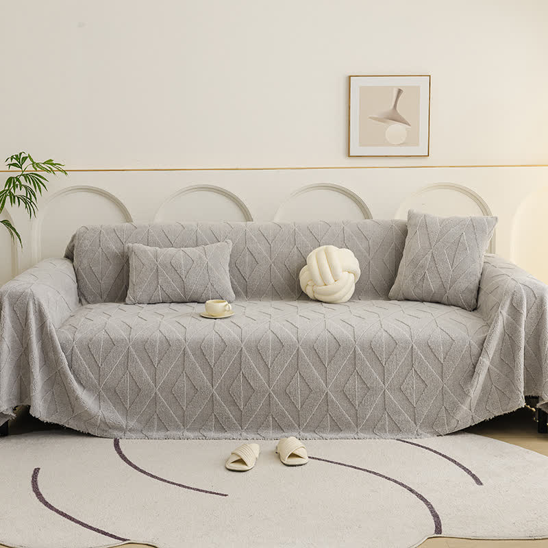 Coperta da divano con trama a diamante semplice - image 3
