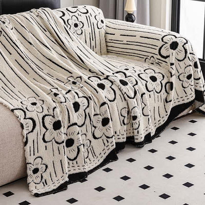 Coperta da divano in peluche floreale - image 2