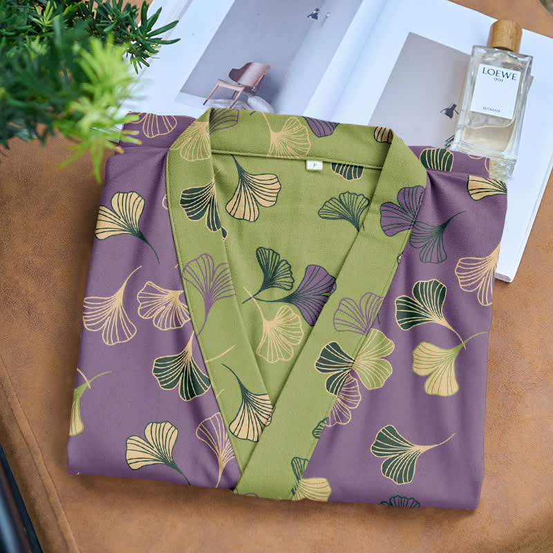 Kimono in garza di cotone Ginkgo Biloba - image 31
