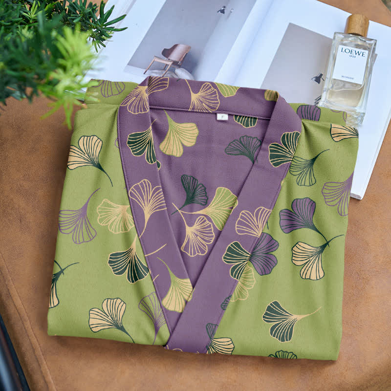 Kimono in garza di cotone Ginkgo Biloba - image 43