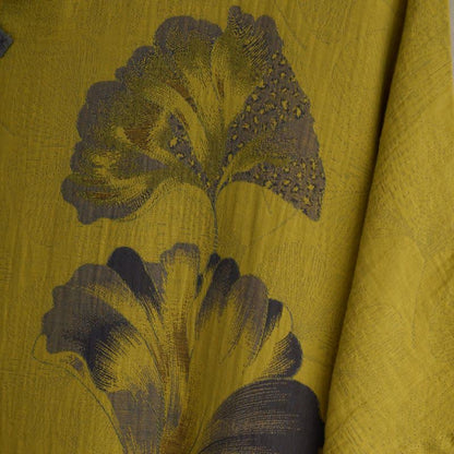 Camicia da notte cheongsam in cotone con stampa foglie di ginkgo - image 10