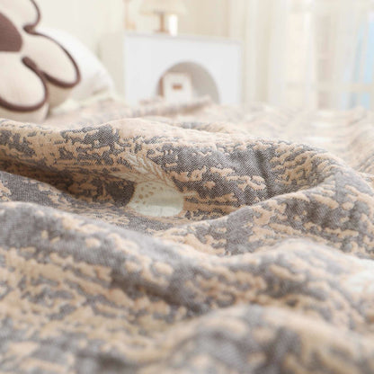 Trapunta con nappe in garza di cotone naturale al limone - image 2