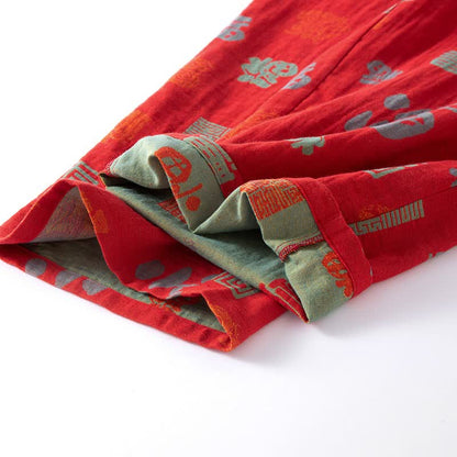 Completo da notte in garza di cotone orientale di buon auspicio - image 6