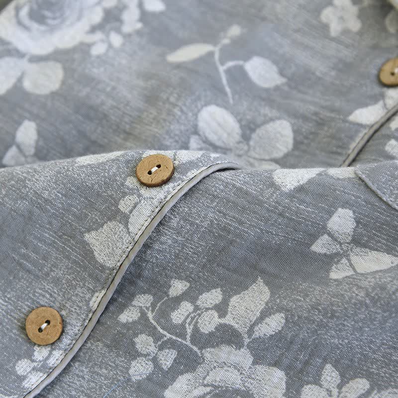 Completo da notte in cotone naturale Grey Rose - image 5