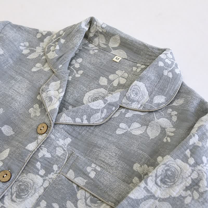 Completo da notte in cotone naturale Grey Rose - image 3