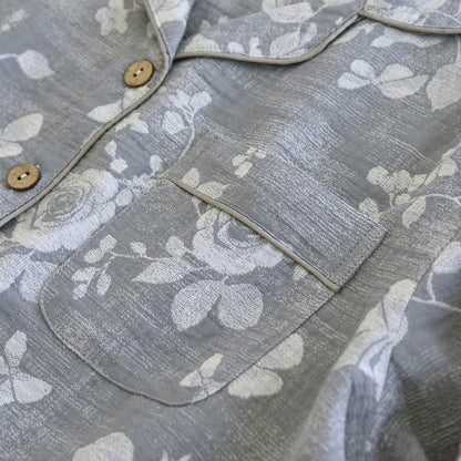 Completo da notte in cotone naturale Grey Rose - image 4