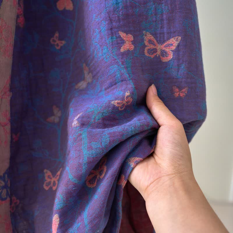 Kimono in garza di cotone a farfalla - image 9