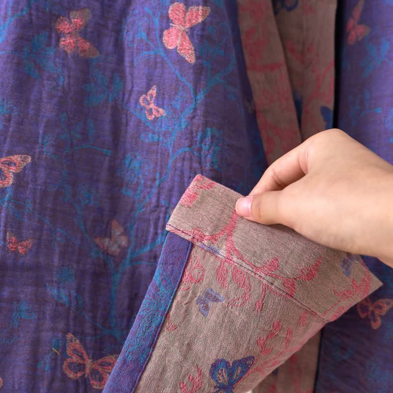Kimono in garza di cotone a farfalla - image 10