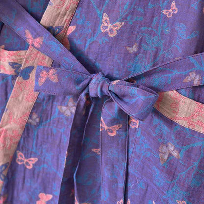 Kimono in garza di cotone a farfalla - image 6