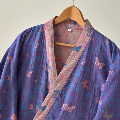 Kimono in garza di cotone a farfalla - image 4