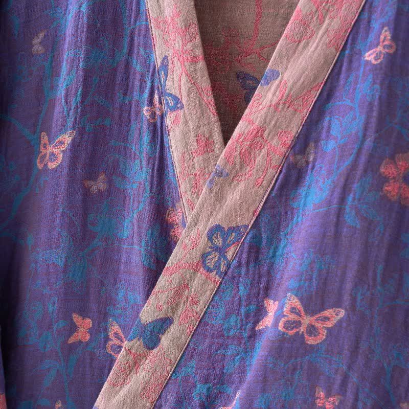 Kimono in garza di cotone a farfalla - image 5